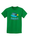 Blue Tang Fish - Smile Childrens Dark T-Shirt-Childrens T-Shirt-TooLoud-Kelly-Green-X-Small-Davson Sales