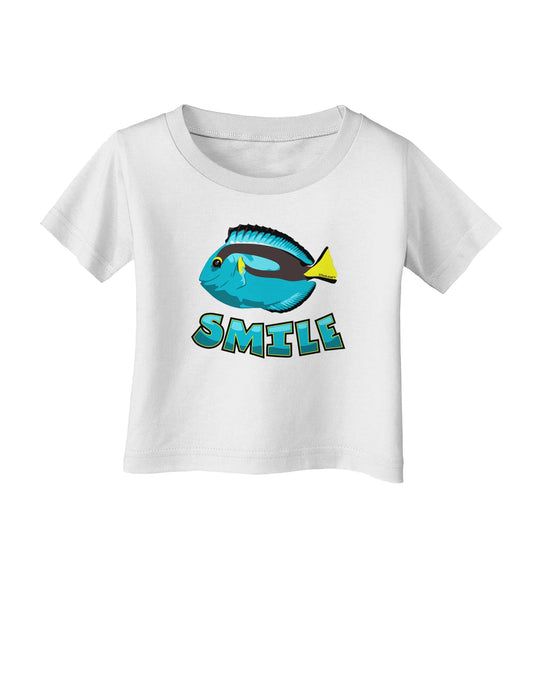 Blue Tang Fish - Smile Infant T-Shirt-Infant T-Shirt-TooLoud-White-06-Months-Davson Sales
