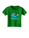 Blue Tang Fish - Smile Toddler T-Shirt Dark-Toddler T-Shirt-TooLoud-Clover-Green-2T-Davson Sales