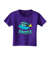 Blue Tang Fish - Smile Toddler T-Shirt Dark-Toddler T-Shirt-TooLoud-Purple-2T-Davson Sales