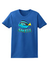 Blue Tang Fish - Smile Womens Dark T-Shirt-TooLoud-Royal-Blue-X-Small-Davson Sales