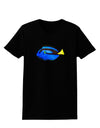 Blue Tang Fish Womens Dark T-Shirt-TooLoud-Black-X-Small-Davson Sales