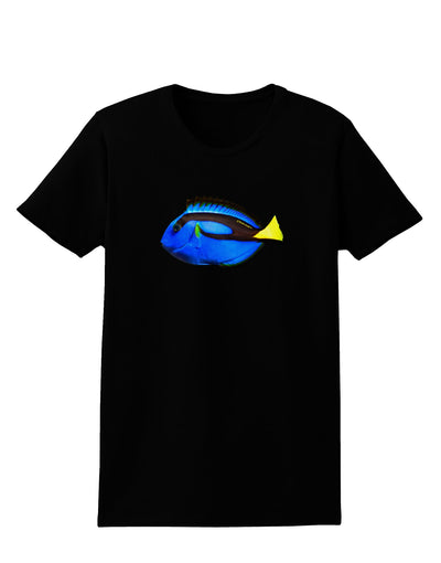 Blue Tang Fish Womens Dark T-Shirt-TooLoud-Black-X-Small-Davson Sales