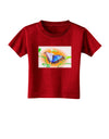 Blue Watercolor Butterfly Toddler T-Shirt Dark-Toddler T-Shirt-TooLoud-Red-2T-Davson Sales