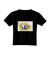 Blue Watercolor Butterfly Toddler T-Shirt Dark-Toddler T-Shirt-TooLoud-Black-2T-Davson Sales