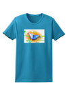 Blue Watercolor Butterfly Womens Dark T-Shirt-TooLoud-Turquoise-X-Small-Davson Sales