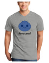 Blueberry - Berry Good Adult V-Neck T-shirt-Mens V-Neck T-Shirt-TooLoud-HeatherGray-Small-Davson Sales