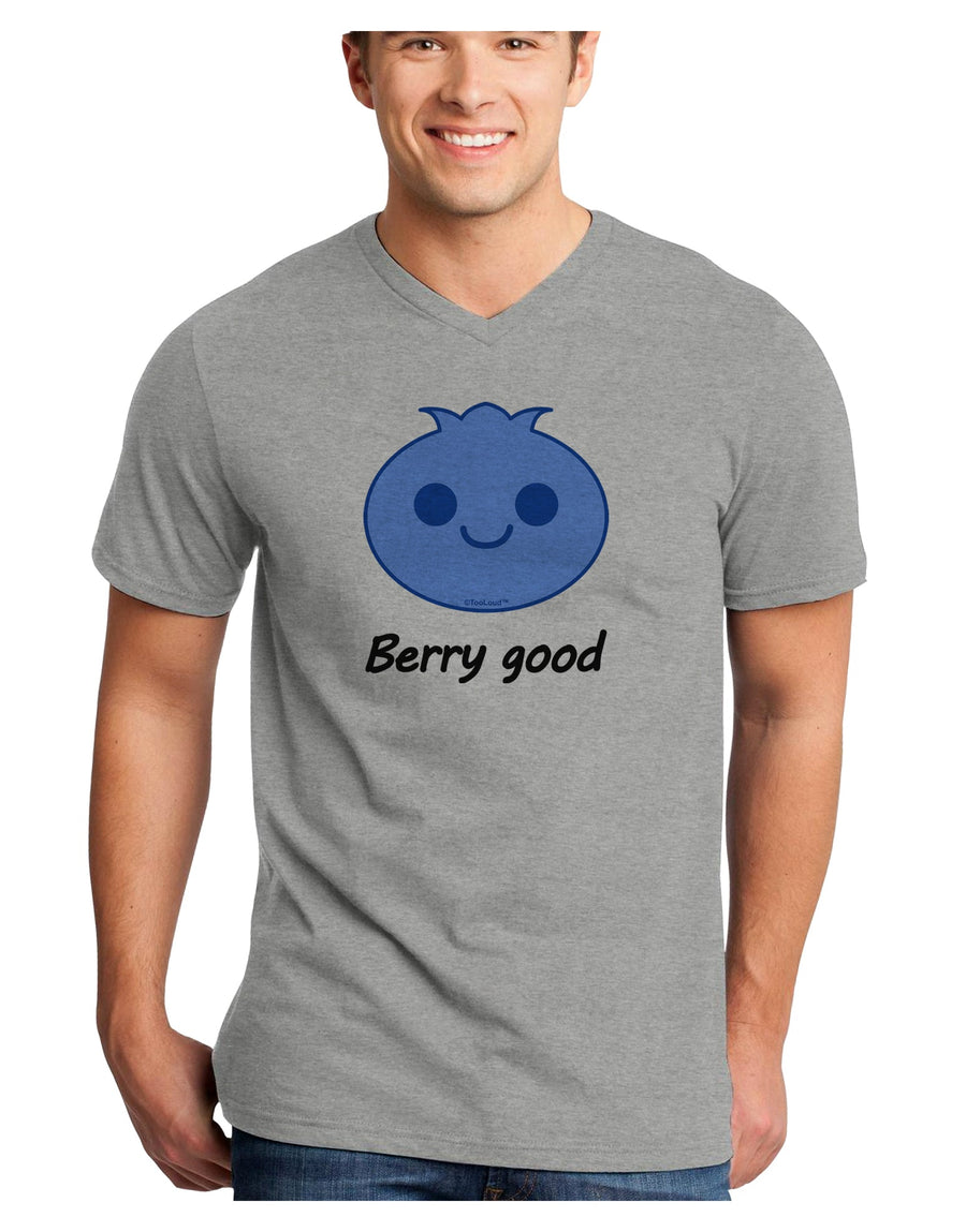 Blueberry - Berry Good Adult V-Neck T-shirt-Mens V-Neck T-Shirt-TooLoud-White-Small-Davson Sales