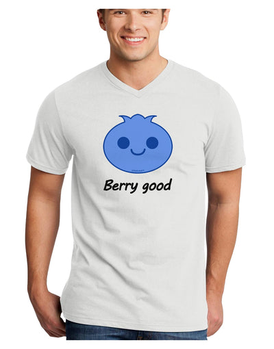 Blueberry - Berry Good Adult V-Neck T-shirt-Mens V-Neck T-Shirt-TooLoud-White-Small-Davson Sales