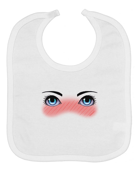 Blushing Anime Eyes Baby Bib
