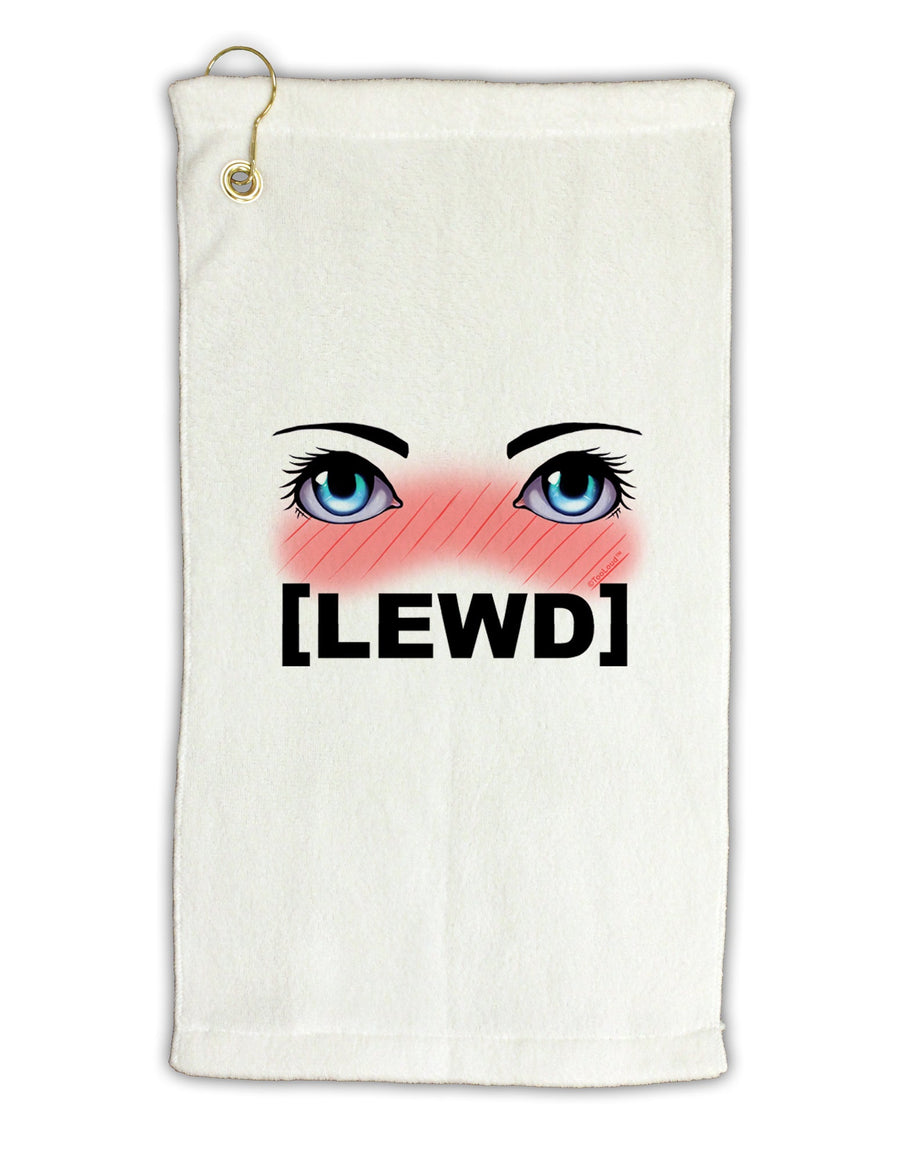 Blushing Anime Eyes Lewd Micro Terry Gromet Golf Towel 16 x 25 inch by TooLoud-Golf Towel-TooLoud-White-Davson Sales