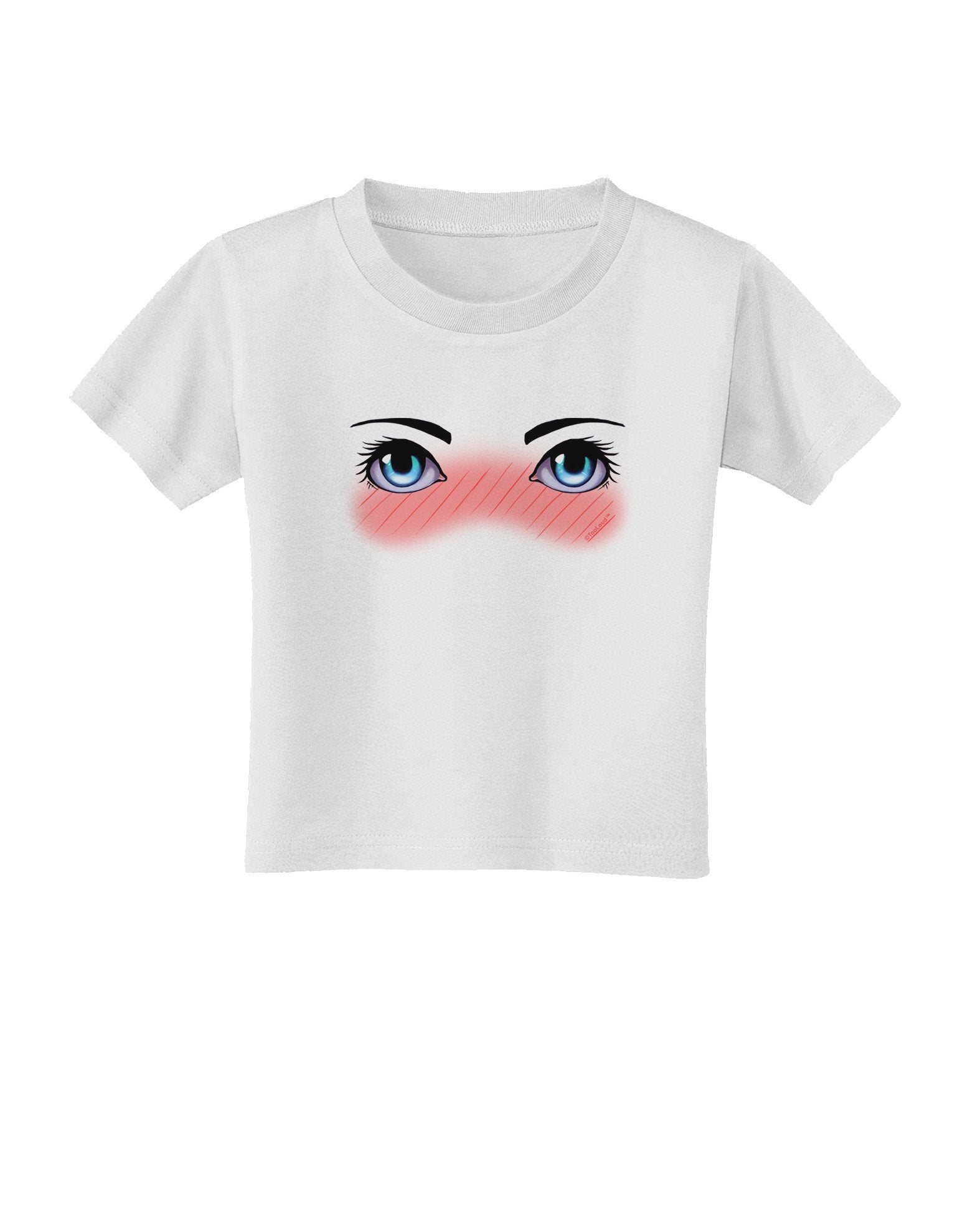 Blushing Anime Eyes Toddler T-Shirt-Toddler T-Shirt-TooLoud-White-4T-Davson Sales