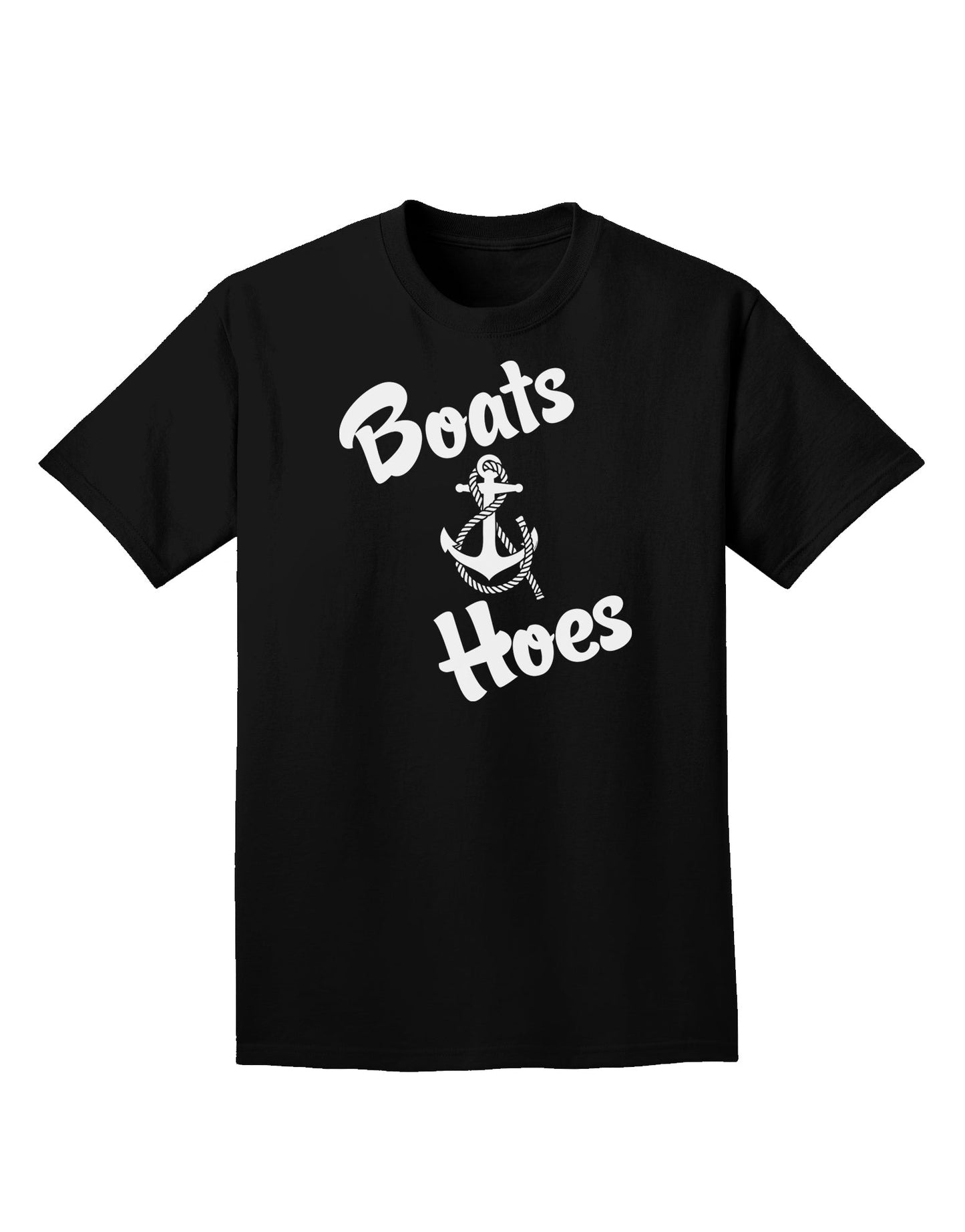 Boats and Hoes Adult Dark T-Shirt-Mens T-Shirt-TooLoud-Black-Small-Davson Sales