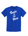 Boats and Hoes Childrens Dark T-Shirt-Childrens T-Shirt-TooLoud-Royal-Blue-X-Small-Davson Sales