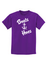 Boats and Hoes Childrens Dark T-Shirt-Childrens T-Shirt-TooLoud-Purple-X-Small-Davson Sales