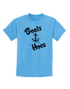 Boats and Hoes Childrens T-Shirt-Childrens T-Shirt-TooLoud-Aquatic-Blue-X-Small-Davson Sales