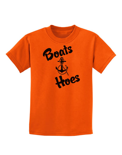 Boats and Hoes Childrens T-Shirt-Childrens T-Shirt-TooLoud-Orange-X-Small-Davson Sales