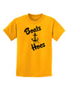 Boats and Hoes Childrens T-Shirt-Childrens T-Shirt-TooLoud-Gold-X-Small-Davson Sales