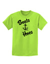 Boats and Hoes Childrens T-Shirt-Childrens T-Shirt-TooLoud-Lime-Green-X-Small-Davson Sales