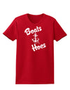 Boats and Hoes Womens Dark T-Shirt-TooLoud-Red-X-Small-Davson Sales