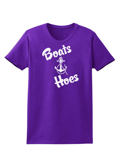 Boats and Hoes Womens Dark T-Shirt-TooLoud-Purple-X-Small-Davson Sales