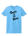 Boats and Hoes Womens T-Shirt-Womens T-Shirt-TooLoud-Aquatic-Blue-X-Small-Davson Sales