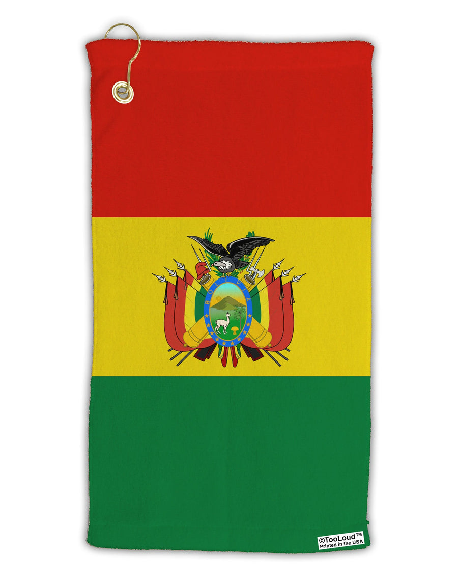 Bolivia Flag AOP Micro Terry Gromet Golf Towel 15 x 22 Inch All Over Print-Golf Towel-TooLoud-White-Davson Sales