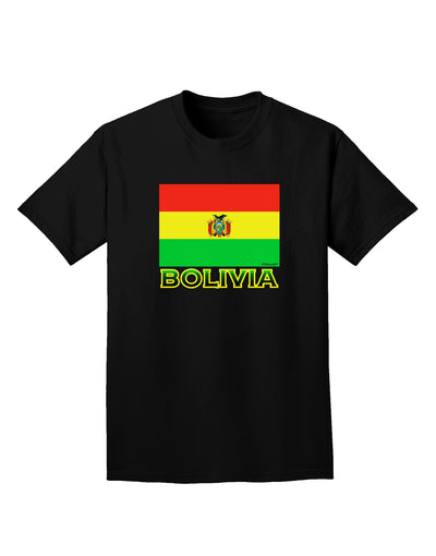 Bolivia Flag Adult Dark T-Shirt-Mens T-Shirt-TooLoud-Black-Small-Davson Sales