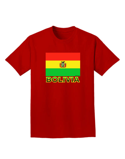 Bolivia Flag Adult Dark T-Shirt-Mens T-Shirt-TooLoud-Red-Small-Davson Sales