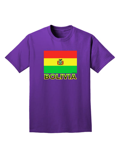 Bolivia Flag Adult Dark T-Shirt-Mens T-Shirt-TooLoud-Purple-Small-Davson Sales