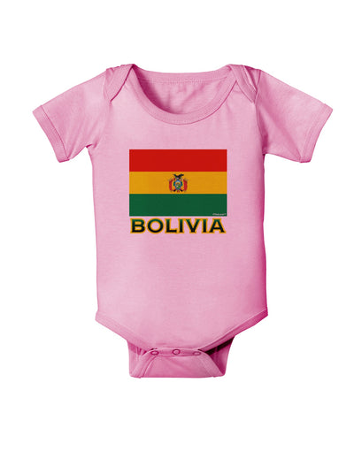 Bolivia Flag Baby Romper Bodysuit-Baby Romper-TooLoud-Pink-06-Months-Davson Sales