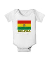 Bolivia Flag Baby Romper Bodysuit-Baby Romper-TooLoud-White-06-Months-Davson Sales