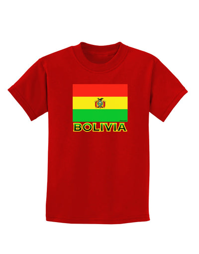 Bolivia Flag Childrens Dark T-Shirt-Childrens T-Shirt-TooLoud-Red-X-Small-Davson Sales