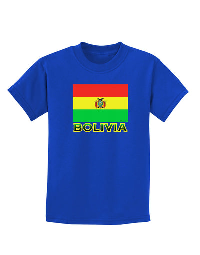 Bolivia Flag Childrens Dark T-Shirt-Childrens T-Shirt-TooLoud-Royal-Blue-X-Small-Davson Sales