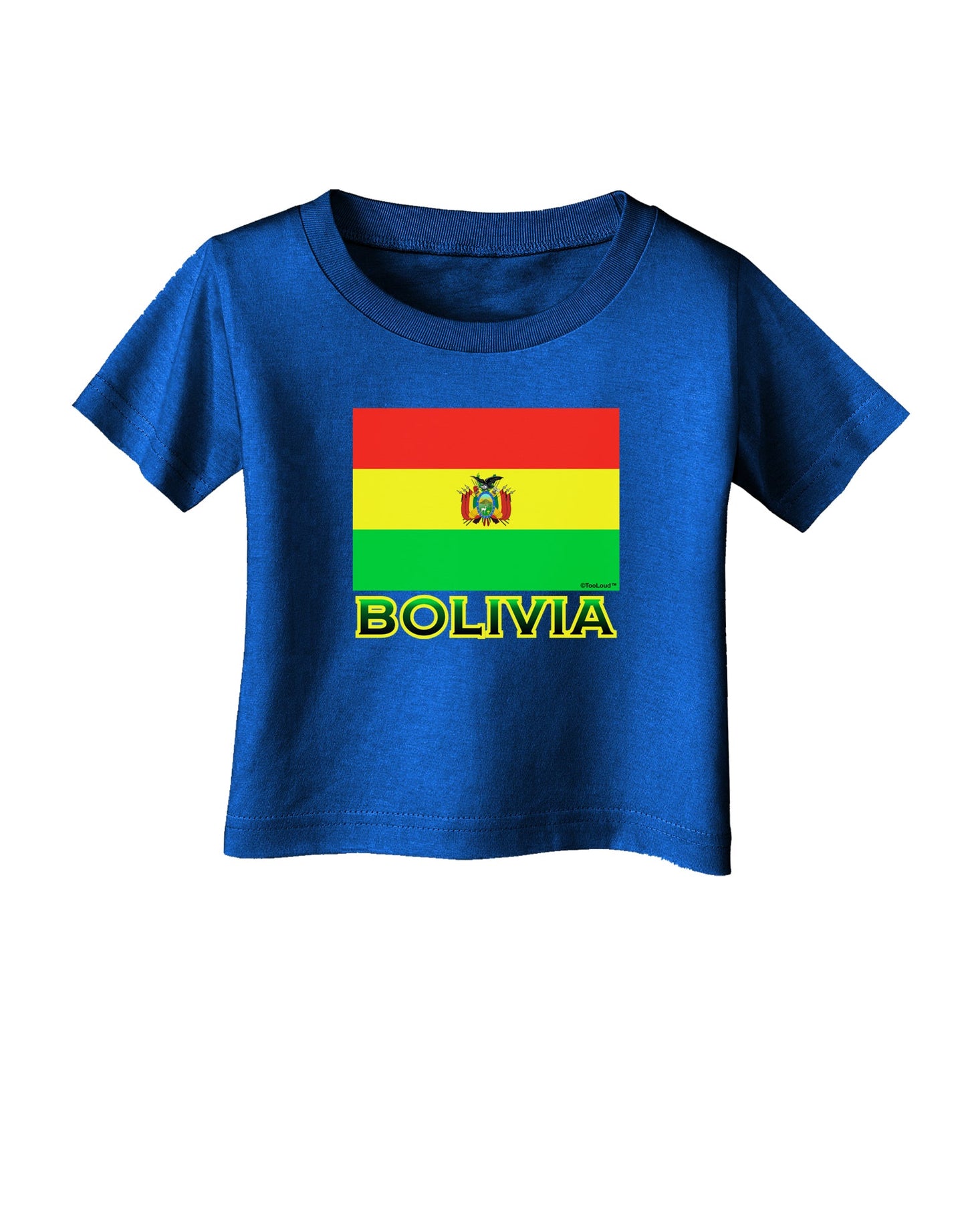 Bolivia Flag Infant T-Shirt Dark-Infant T-Shirt-TooLoud-Royal-Blue-06-Months-Davson Sales