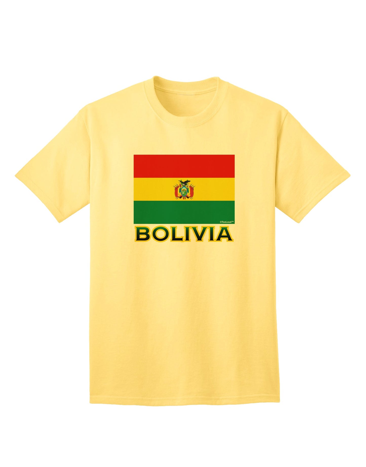 Bolivia Flag-Inspired Adult T-Shirt: Express Your Pride-Mens T-shirts-TooLoud-Yellow-Small-Davson Sales