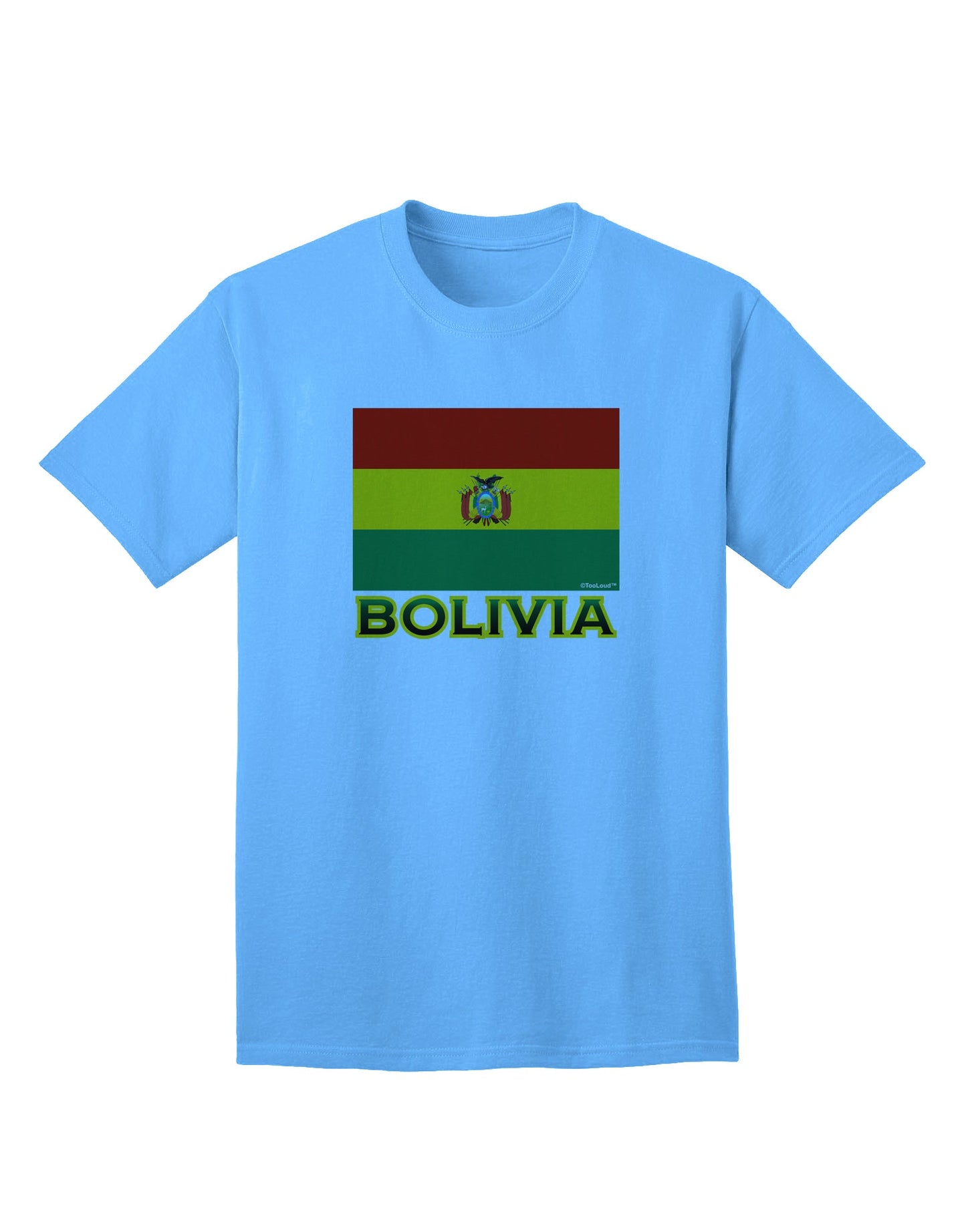 Bolivia Flag-Inspired Adult T-Shirt: Express Your Pride-Mens T-shirts-TooLoud-Aquatic-Blue-Small-Davson Sales