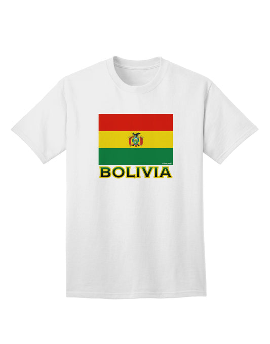 Bolivia Flag-Inspired Adult T-Shirt: Express Your Pride-Mens T-shirts-TooLoud-White-Small-Davson Sales
