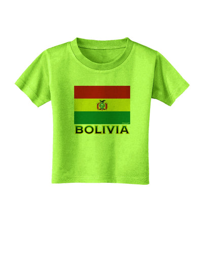 Bolivia Flag Toddler T-Shirt-Toddler T-Shirt-TooLoud-Lime-Green-2T-Davson Sales