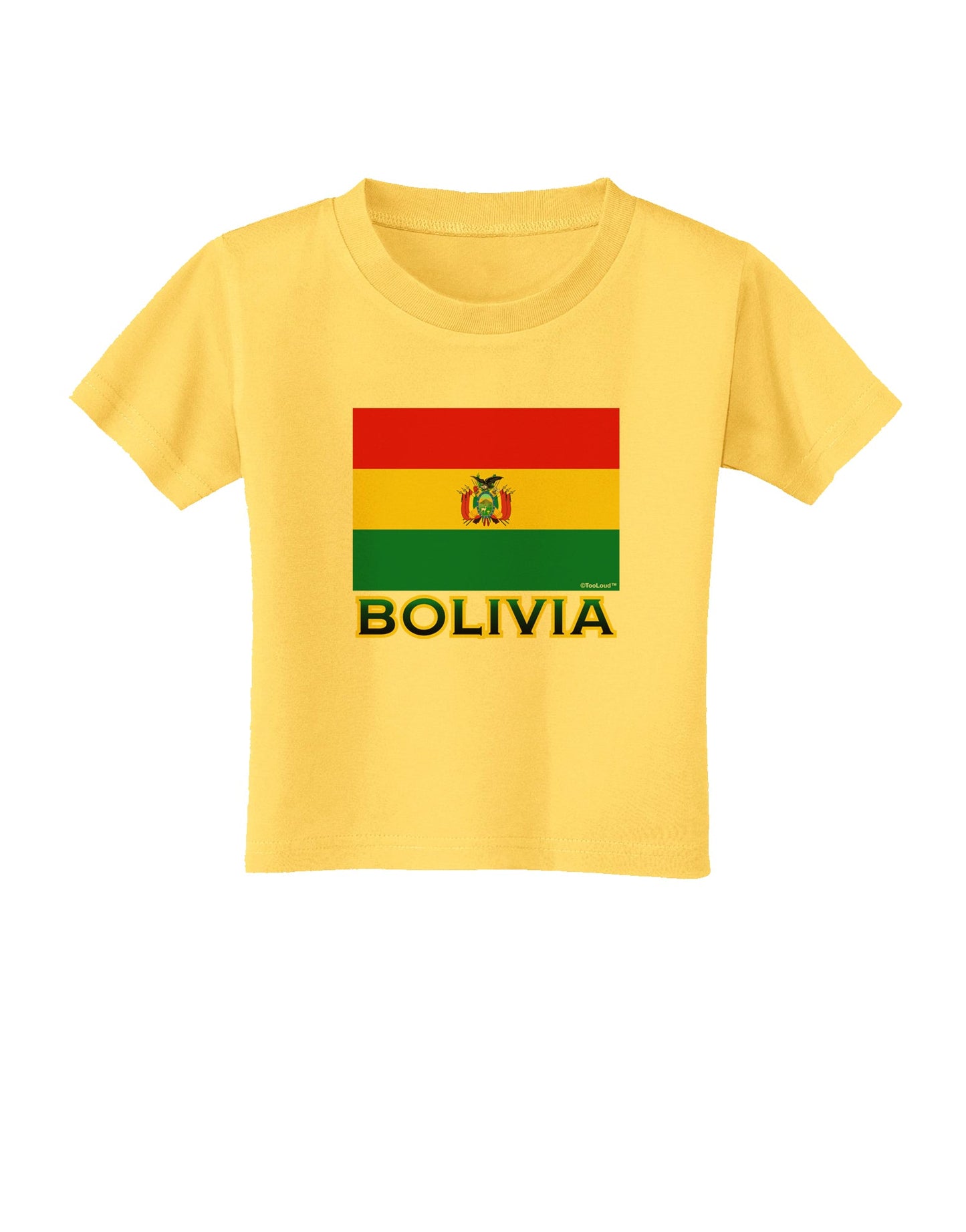 Bolivia Flag Toddler T-Shirt-Toddler T-Shirt-TooLoud-Yellow-2T-Davson Sales