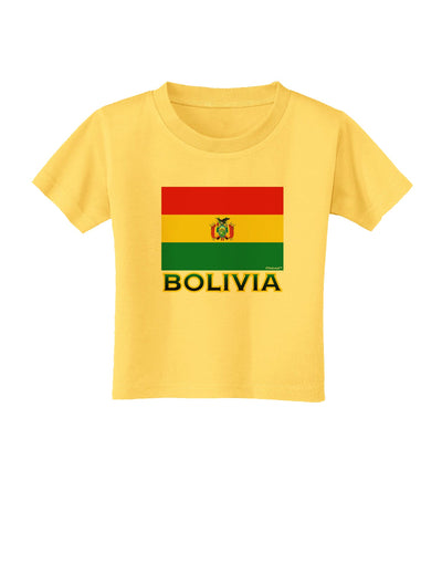 Bolivia Flag Toddler T-Shirt-Toddler T-Shirt-TooLoud-Yellow-2T-Davson Sales