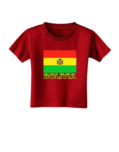 Bolivia Flag Toddler T-Shirt Dark-Toddler T-Shirt-TooLoud-Red-2T-Davson Sales