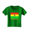 Bolivia Flag Toddler T-Shirt Dark-Toddler T-Shirt-TooLoud-Clover-Green-2T-Davson Sales