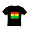 Bolivia Flag Toddler T-Shirt Dark-Toddler T-Shirt-TooLoud-Black-2T-Davson Sales