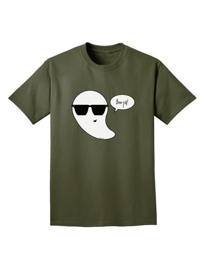 Boo Ya Cool Ghost Halloween Adult Dark T-Shirt-Mens T-Shirt-TooLoud-Military-Green-Small-Davson Sales