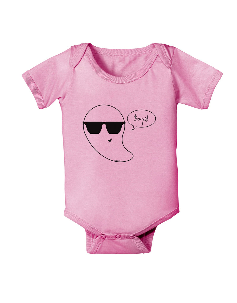 Boo Ya Cool Ghost Halloween Baby Romper Bodysuit-Baby Romper-TooLoud-White-06-Months-Davson Sales