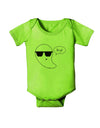 Boo Ya Cool Ghost Halloween Baby Romper Bodysuit-Baby Romper-TooLoud-Lime-Green-06-Months-Davson Sales