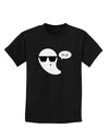 Boo Ya Cool Ghost Halloween Childrens Dark T-Shirt-Childrens T-Shirt-TooLoud-Black-X-Small-Davson Sales