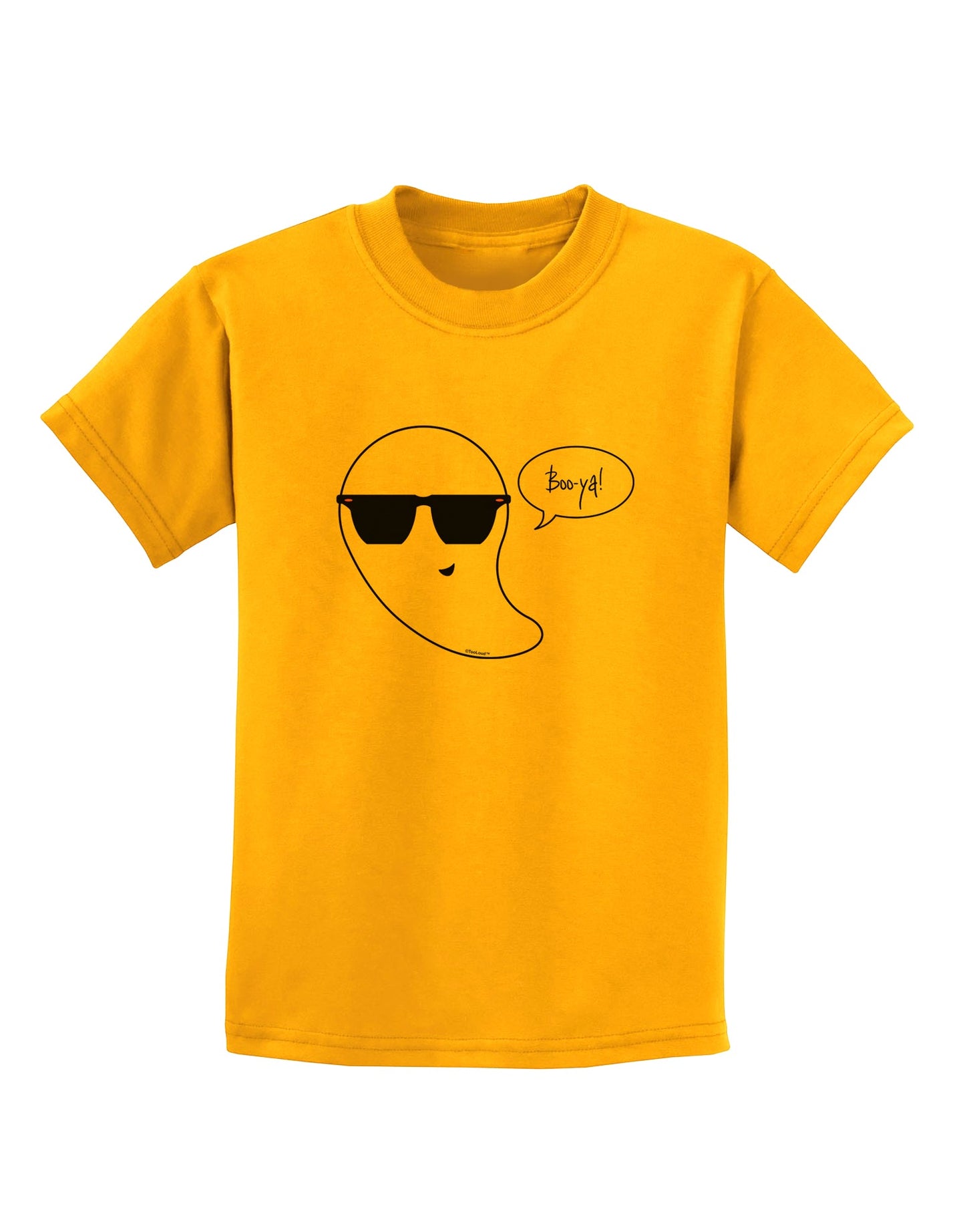 Boo Ya Cool Ghost Halloween Childrens T-Shirt-Childrens T-Shirt-TooLoud-Gold-X-Small-Davson Sales