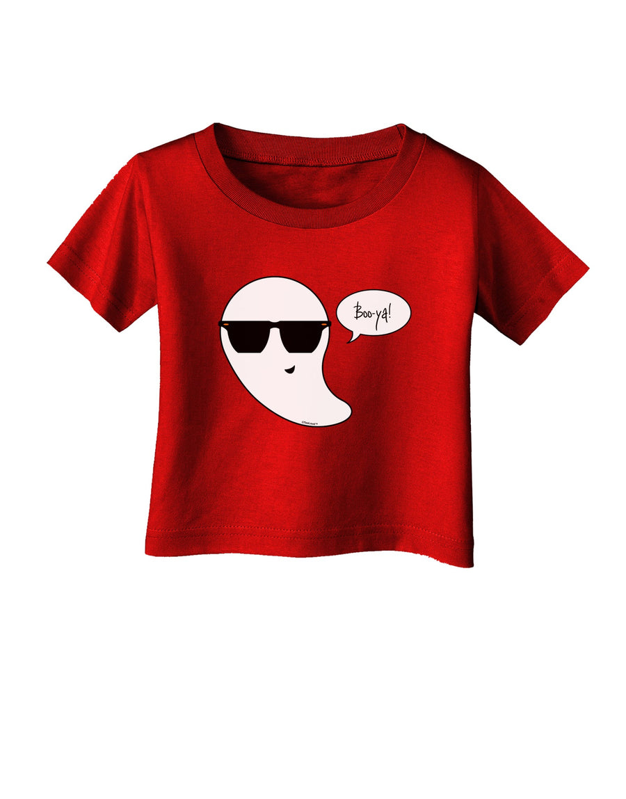 Boo Ya Cool Ghost Halloween Infant T-Shirt Dark-Infant T-Shirt-TooLoud-Black-06-Months-Davson Sales